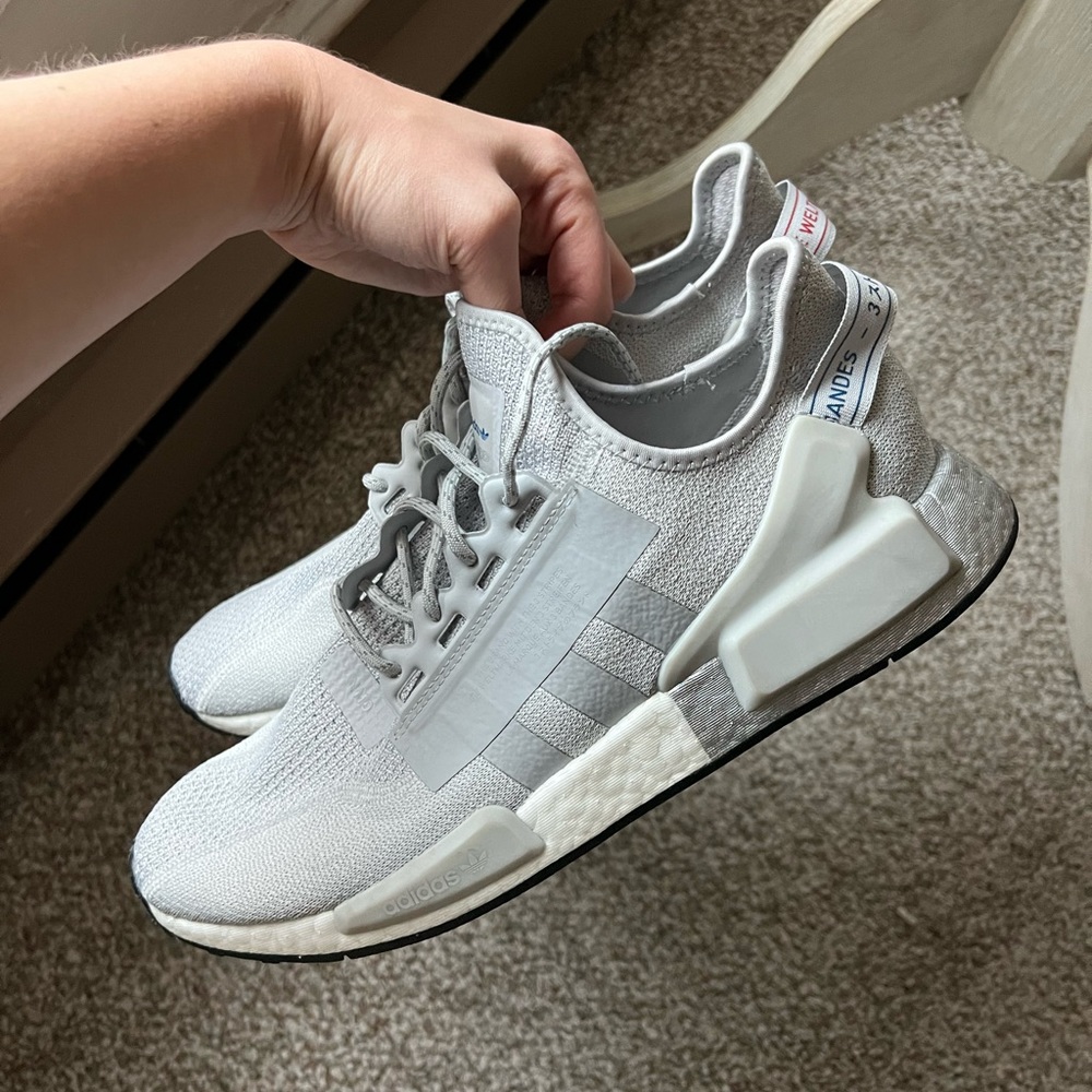 NWOT- light gray adidas men’s NMDs